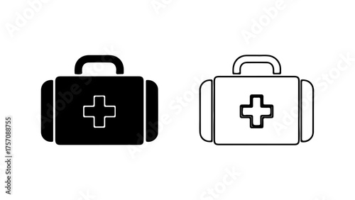 First aid kit icon with transparent background