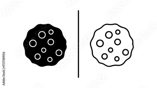 Chocolate chip cookies with transparent background