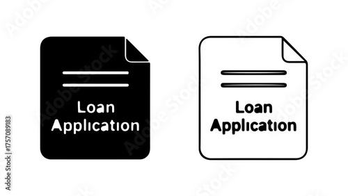 Loan application form with transparent background