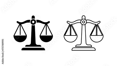 Scales of justice with transparent background