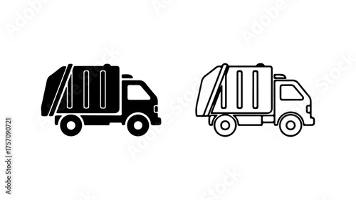 Dump truck icon with transparent background