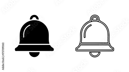Bell icon with transparent background