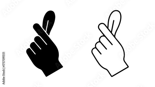 Hand heart gesture with transparent background