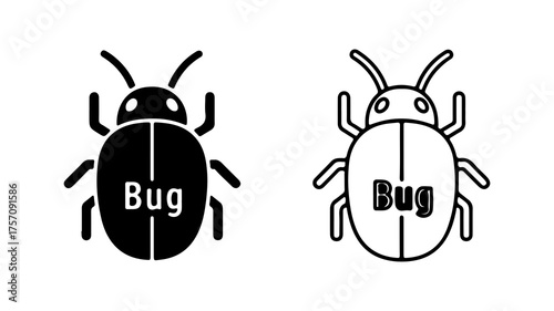 Bug icon with transparent background