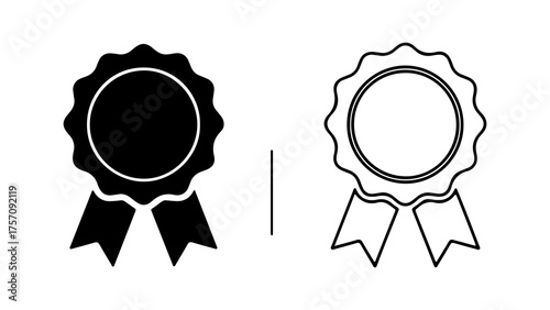 Award ribbon icon with transparent background