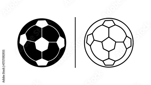 Soccer balls with different styles and transparent background