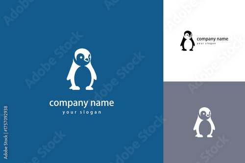 Cute Penguin Logo Design for Branding and Business Identity.