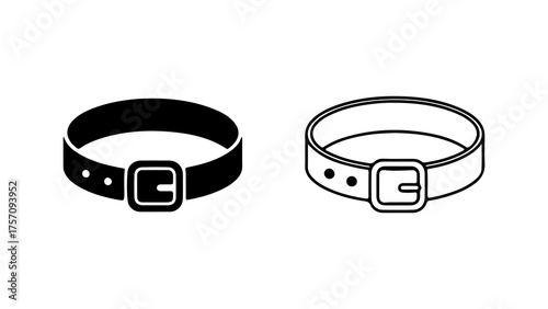 Pet collars with buckle with transparent background