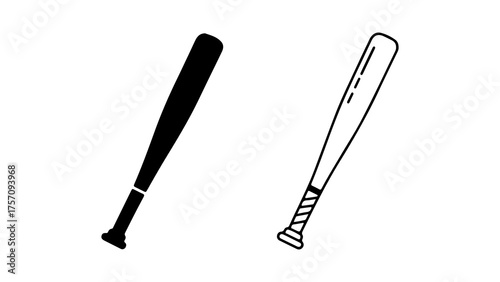 Baseball bats with transparent background