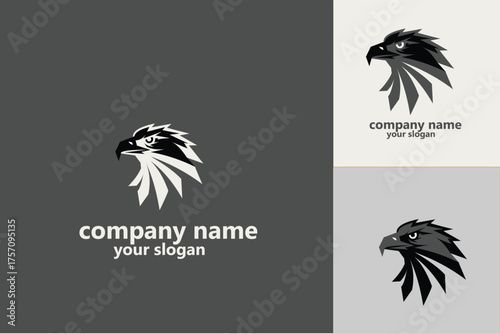 Eagle Head Logo Design with Sharp Features and Modern Style.