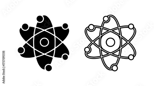 Atom structure outline with transparent background