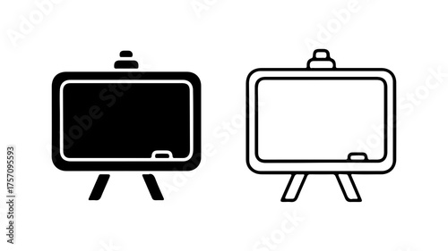 Chalkboard easel with transparent background