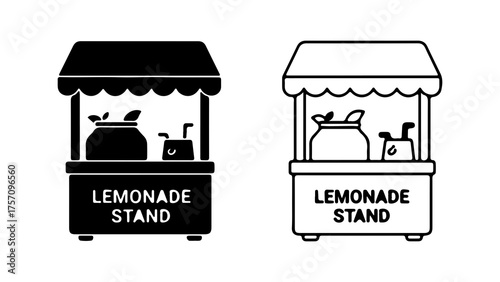 Lemonade stand icon with transparent background
