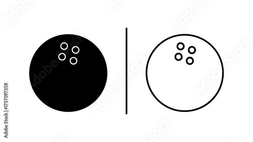 Bowling balls with holes with transparent background