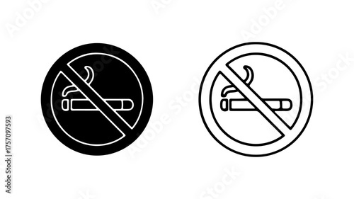 No smoking signs with transparent background
