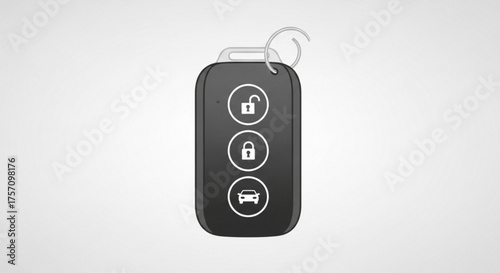 Car key with remote control modern car key fob with lock, unlock and trunk buttons vehicle security