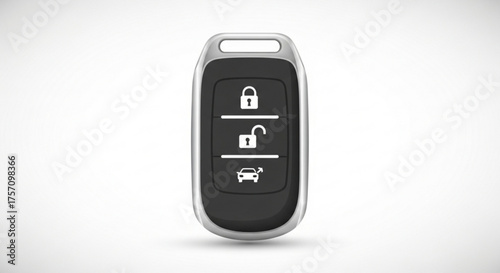 Modern car key with remote control car key fob with lock, unlock and trunk buttons vehicle security