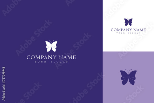 Elegant Butterfly Logo Design with Face Silhouette for Beauty and Wellness Brands.