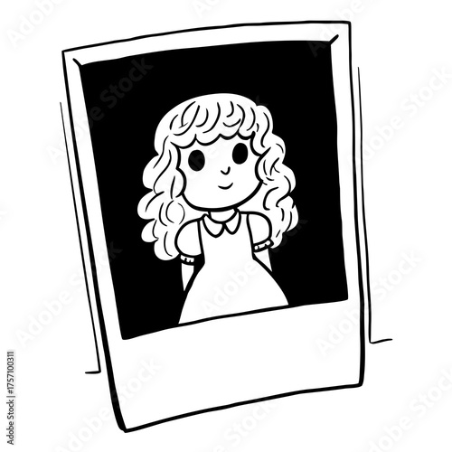 portrait of a little girl isolated on white