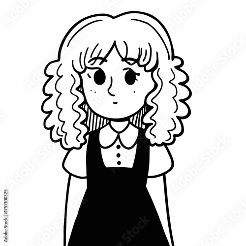 portrait of a little girl isolated on white