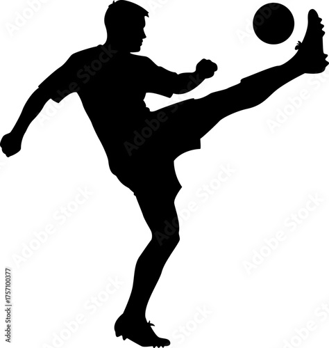 Silhouette of football sport