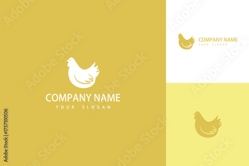 Elegant Chicken Logo Design for Poultry or Farm Business.