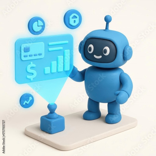3D Clay AI Banking Assistant - Smart Future of Digital Finance
