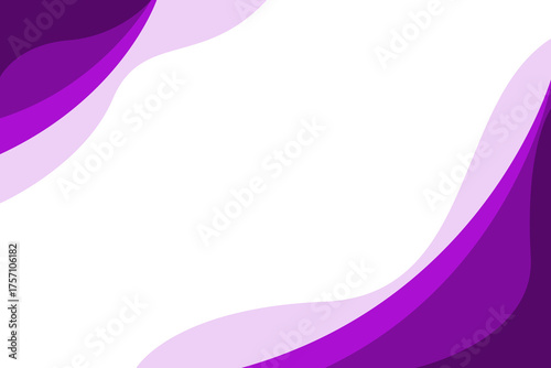 Purple wave minimalist modern background with white space for text and message. template design	