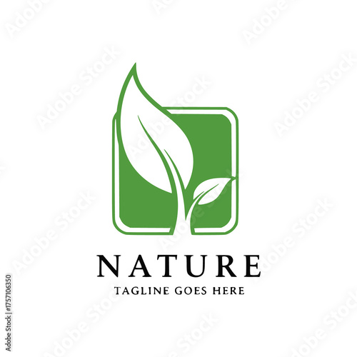 Nature logo design template. vector illustration 