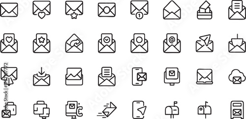 mail icons, communication vector, message design, email symbol, inbox logo, reply concept, digital message, information share, envelope icon, contact pack