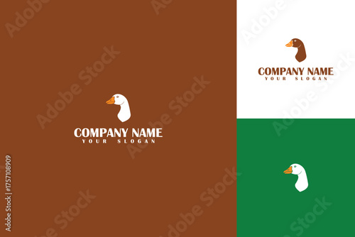 Elegant Goose Head Logo Design for Branding and Business Identity.