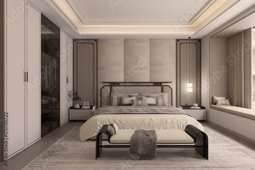 interior luxury apartment comfortable bedroom