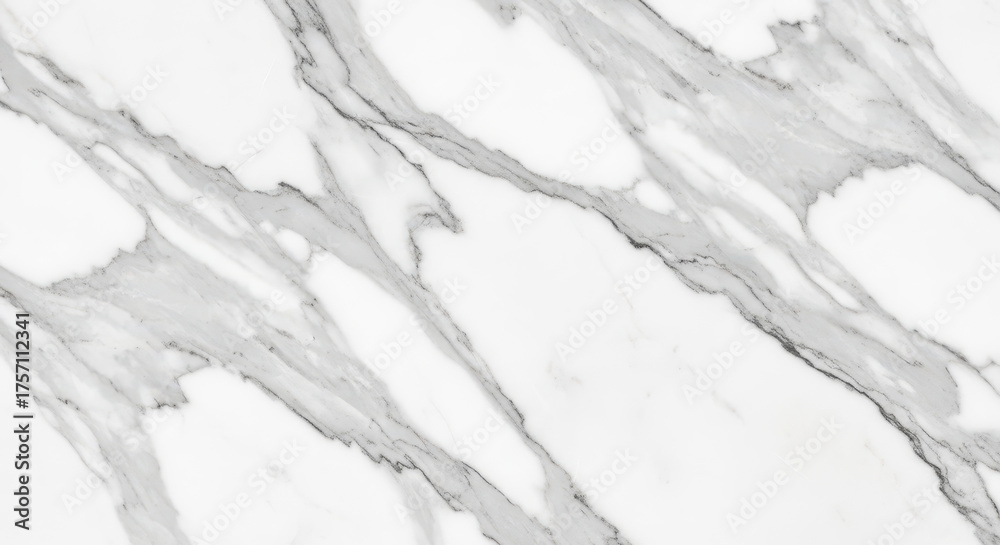 Fototapeta premium Elegant White Marble Surface With Streaks Of Grey Veining Texture