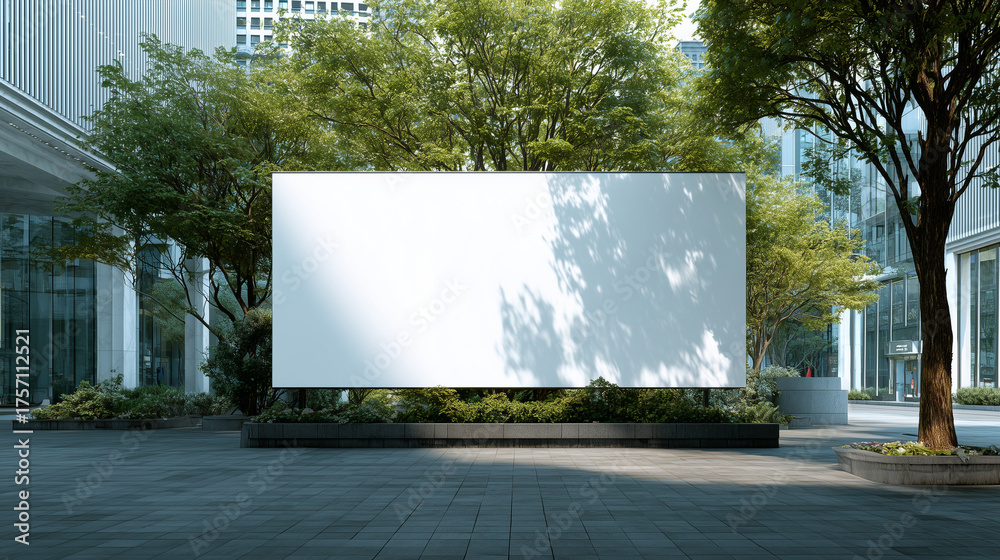Obraz premium arge City Billboard in Modern Office District