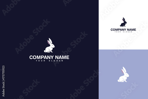 Elegant Rabbit Silhouette Logo Design for Modern Brands.
