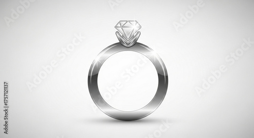 Diamond engagement ring silver wedding band jewelry precious stone love proposal anniversary celebration 10k 14k