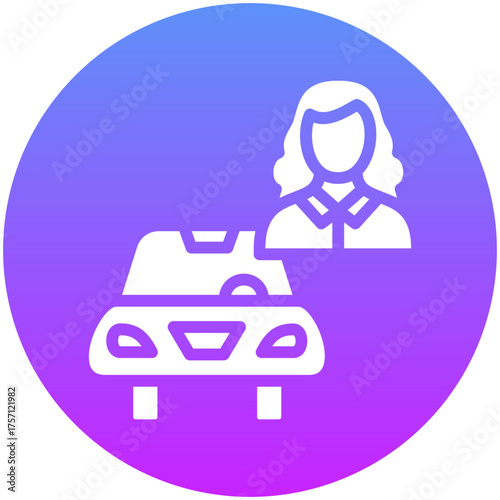 Car Saleswoman Icon
