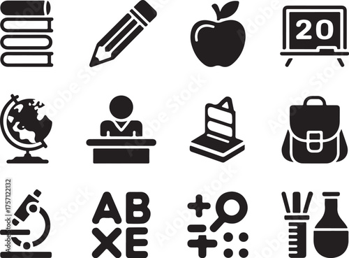 Back to school icons for websites and presentations