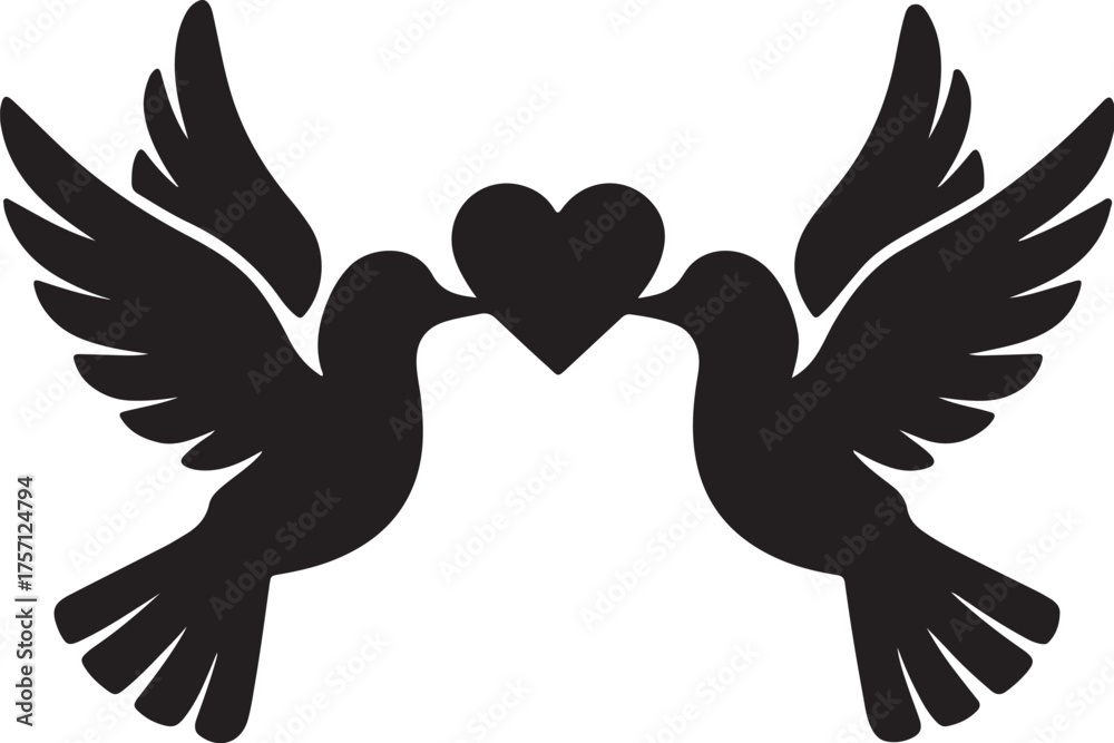 Obraz premium doves_with_heart_vector.eps