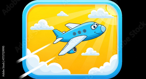 Nuclear power plant, a source of clean energy with reactor, cooling tower, and atom symbol