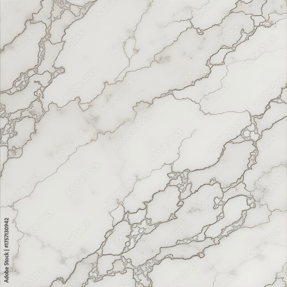 Obraz premium Silvery marble texture with subtle intricate diffused veining, polished surface.