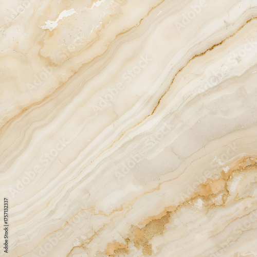 Smooth cream calcite marble surface, subtle crystalline patterns.