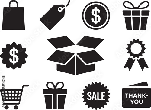 Shop, save, and celebrate with these commerce icons.