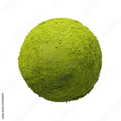 Green powder sphere, textured