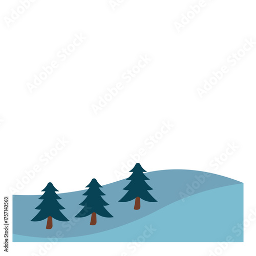 Winter Snow Landscape Footer