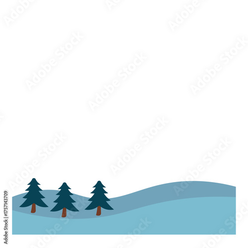 Winter Snow Landscape Footer