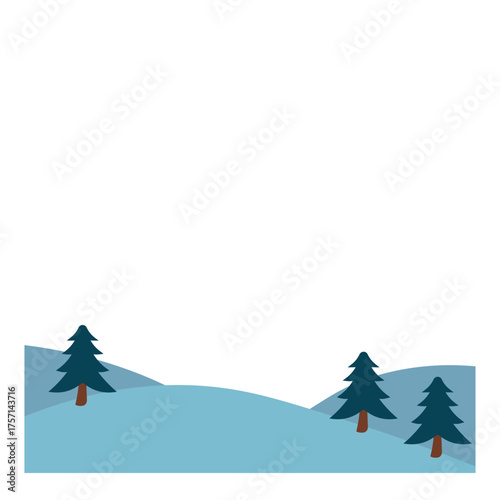 Winter Snow Landscape Footer