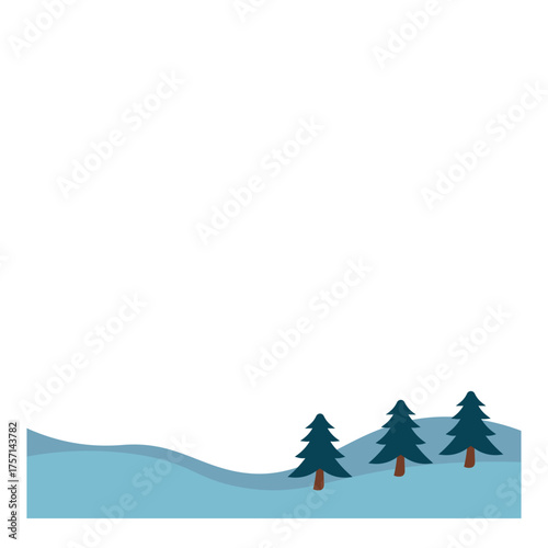 Winter Snow Landscape Footer