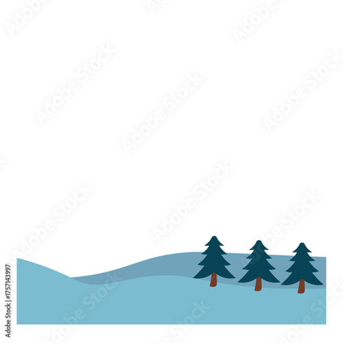 Winter Snow Landscape Footer