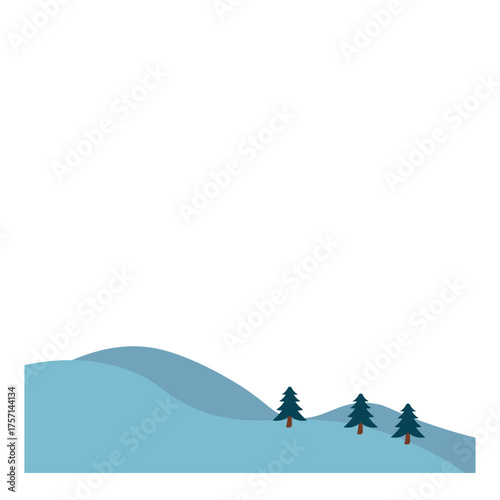 Winter Snow Landscape Footer